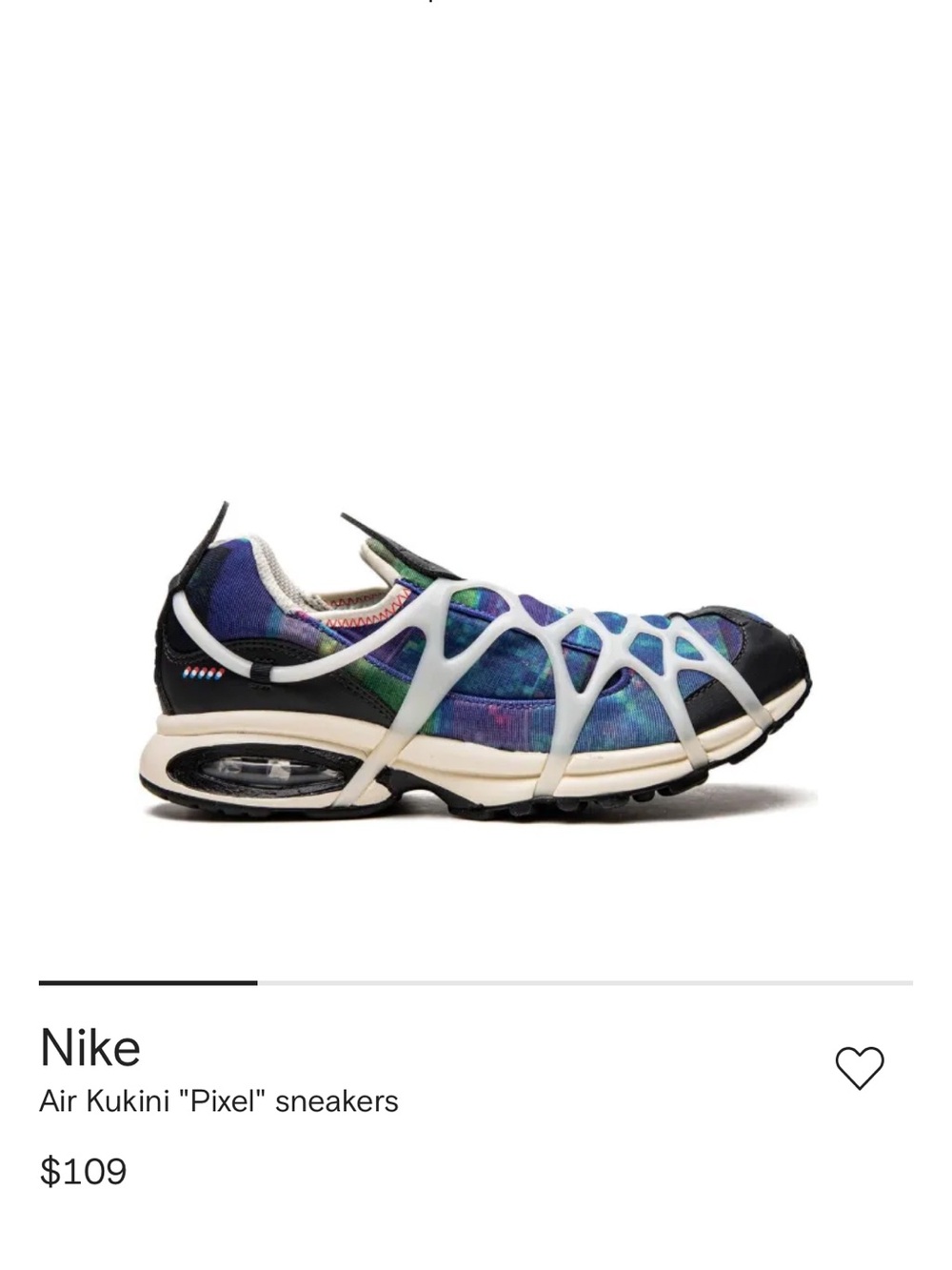 Nike Iridescent Blue and Purple Slip-On Sneakers with White Cage